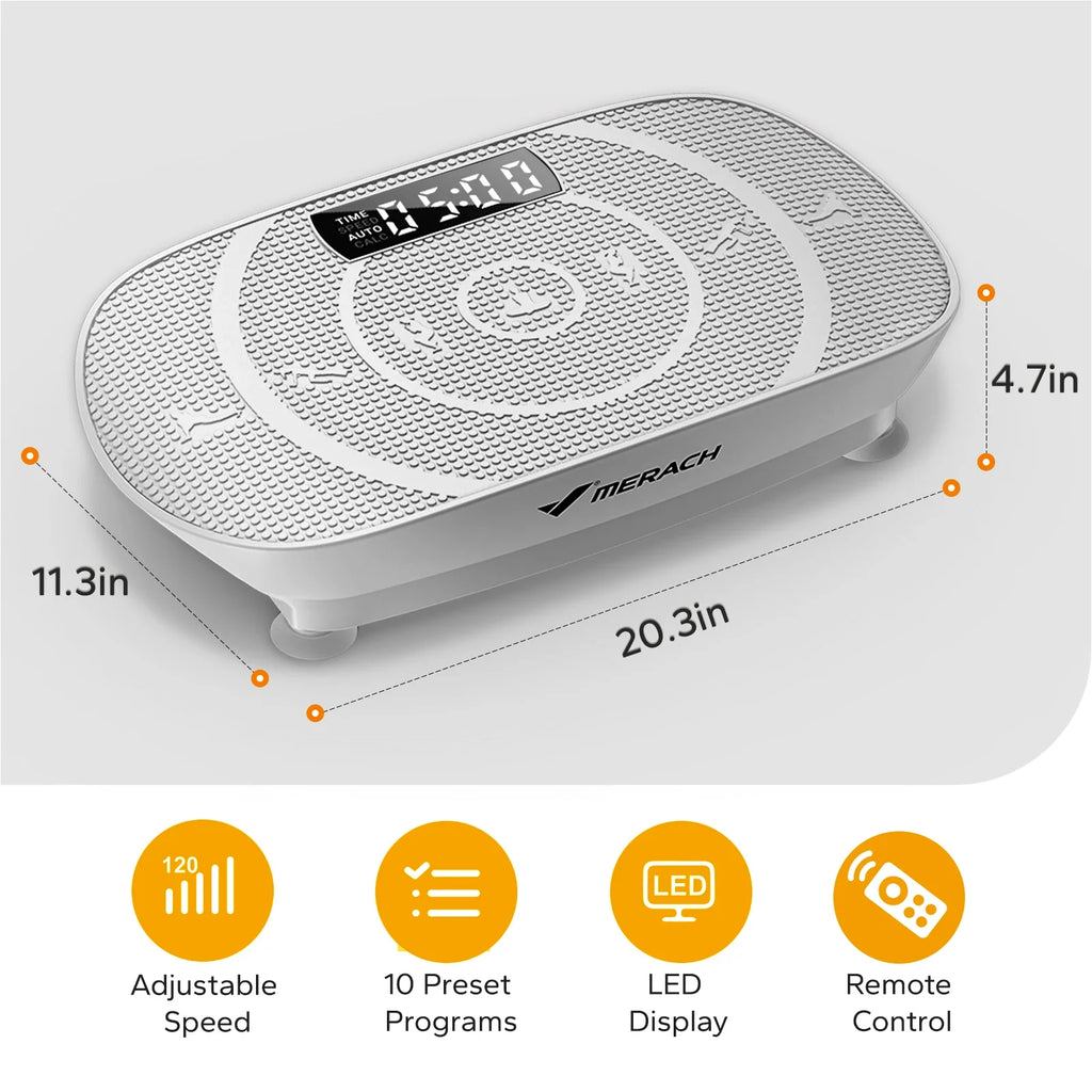 MERACH Vibration Plate CV30 Exercise Machine Whole Body Workout Power Vibrate Fitness Platform Vibration Weight Loss&Shaping