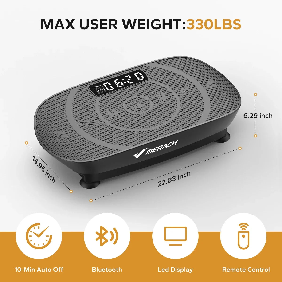 MERACH Vibration Plate CV30 Exercise Machine Whole Body Workout Power Vibrate Fitness Platform Vibration Weight Loss&Shaping
